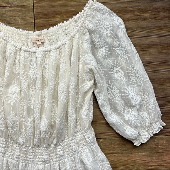 Rebecca Taylor Selina Embroidered Off Shoulder Dress - Picture 7 of 10